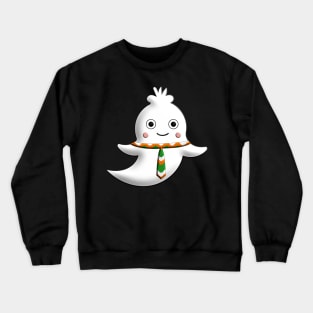 Baby Boy Ghost Halloween tie violet orange black twill 3D tridimensional 312 Crewneck Sweatshirt